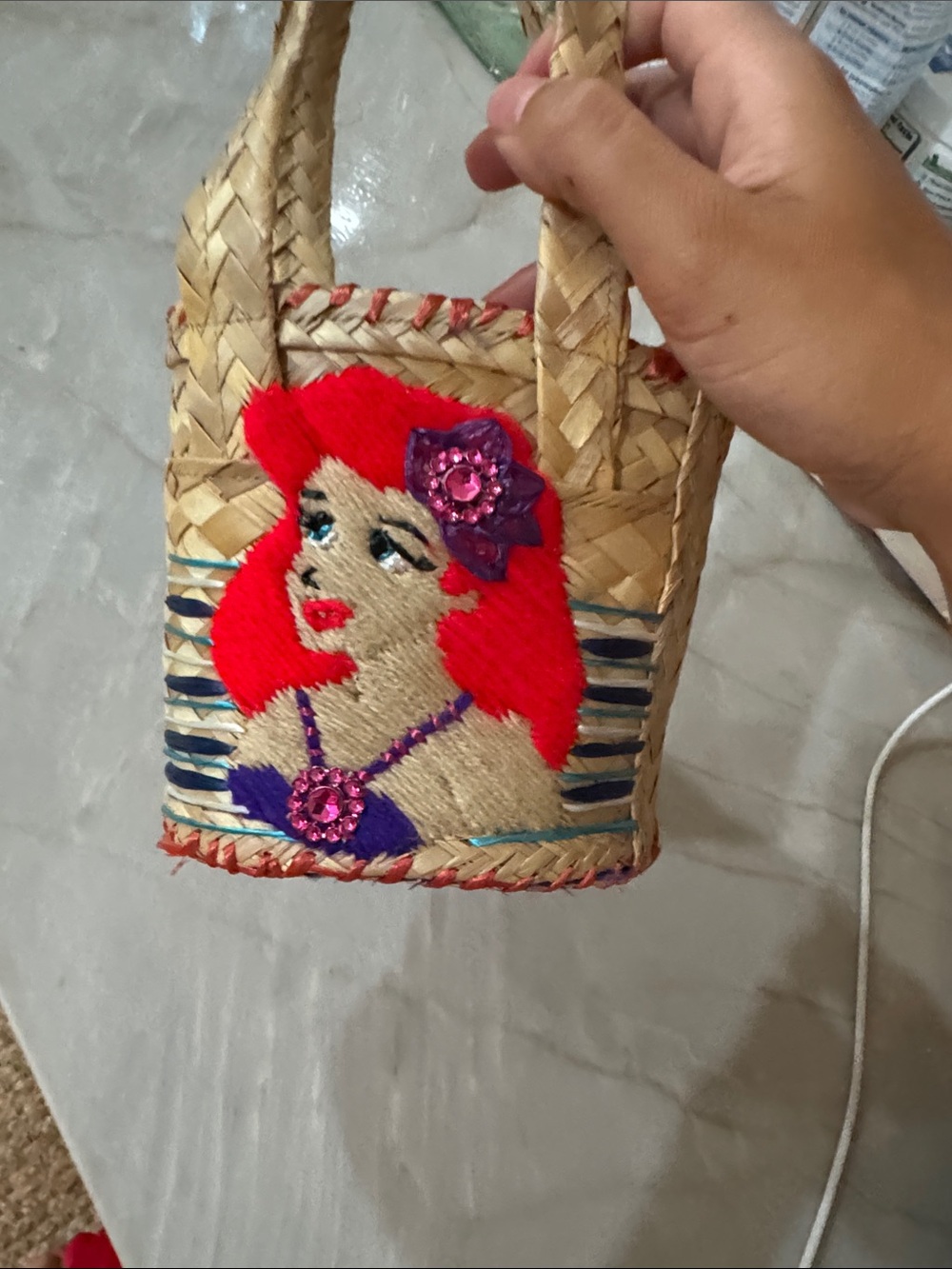 Straw little mermaid purse - Picture 6 of 6